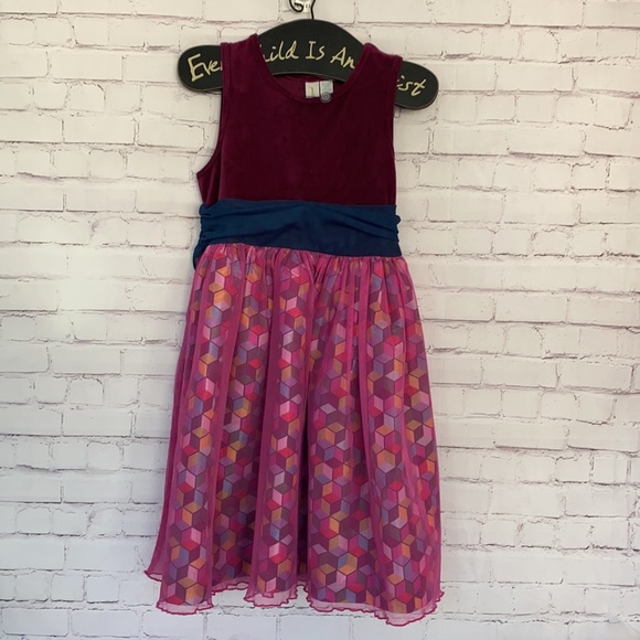 Matilda Jane Paint By Numbers color block girls dress - Picture 3 of 10